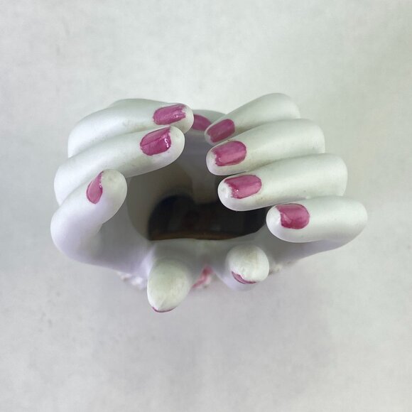 Vintage Lefton Hands Ring Holder Vase - Picture 8 of 11